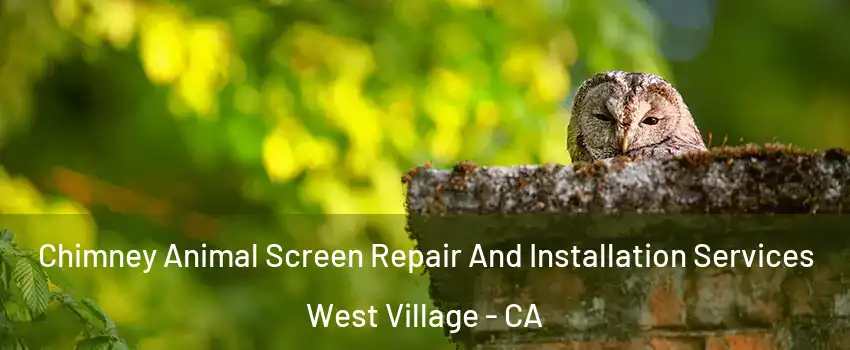 Chimney Animal Screen Repair And Installation Services West Village - CA