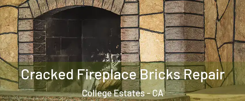 Cracked Fireplace Bricks Repair College Estates - CA