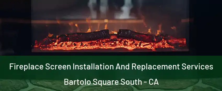 Fireplace Screen Installation And Replacement Services Bartolo Square South - CA