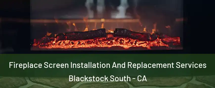 Fireplace Screen Installation And Replacement Services Blackstock South - CA