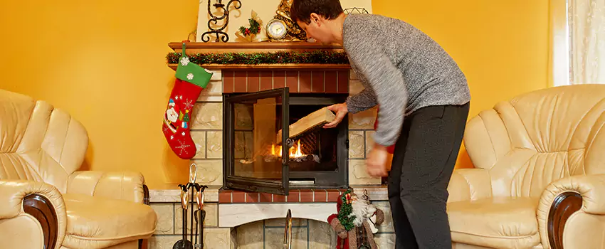 Rusted Metal Fireplace Restoration in Golf Course, California